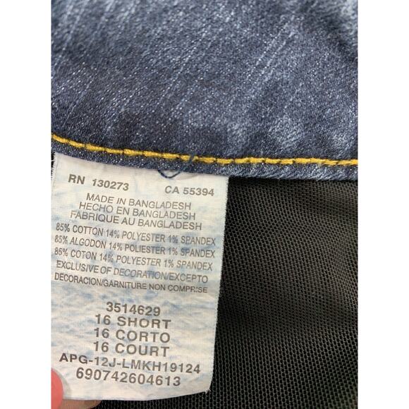 Lee Perfect Fit Jeans‎ Womens 16 Short Just Below Waist Dark Wash Denim Straight - Picture 4 of 10